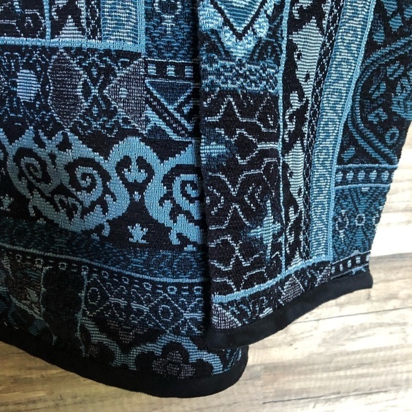 Vintage Tradition Brocade Embroidered Geometric Print Zippered Jacket Large - Picture 8 of 12